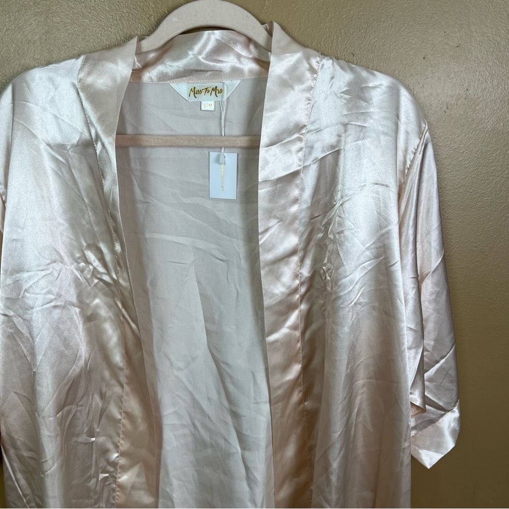 NEW Satin Robe Miss to Mrs. Women's S/M